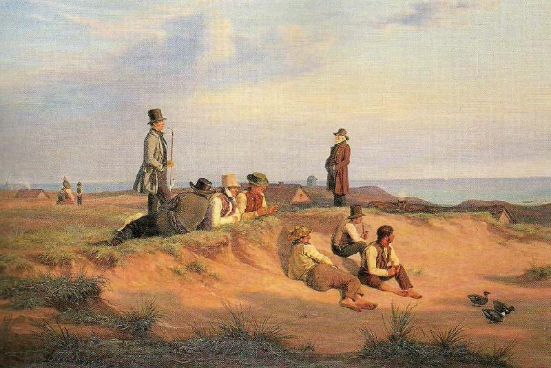 Michael Ancher maend af skagen en sommeraften i godt vejr Spain oil painting art